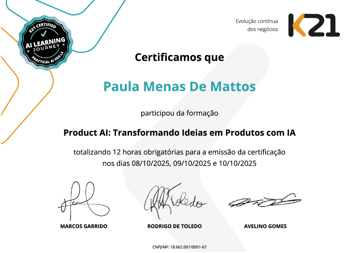 Certificado K21